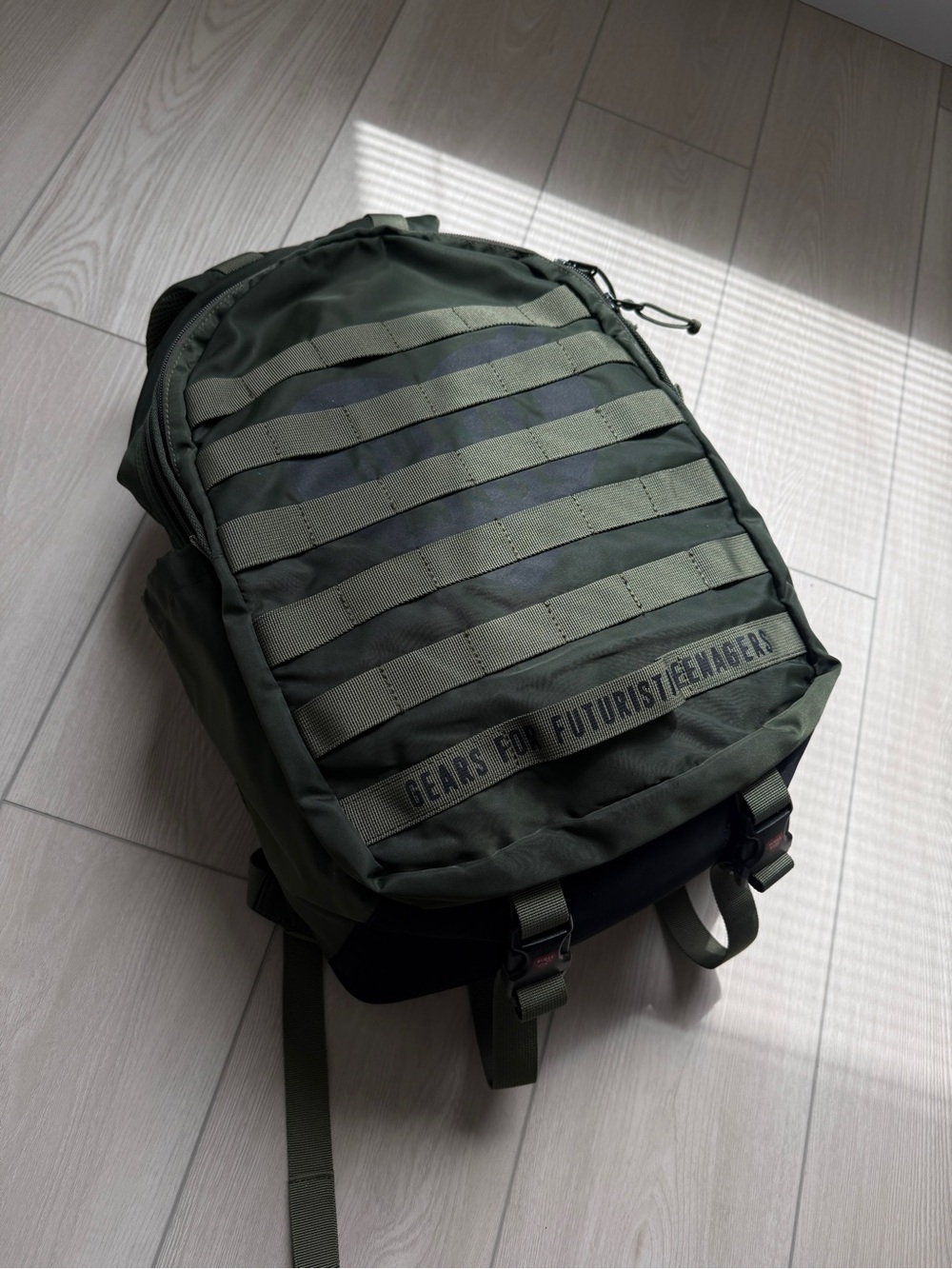 Human Made Olive Green Tactical MOLLE Backpack